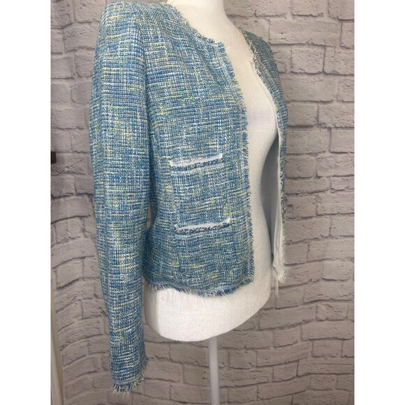HallHuber Blazer Tweed Jacket Ladies size 36 Blue Color - Picture 8 of 9